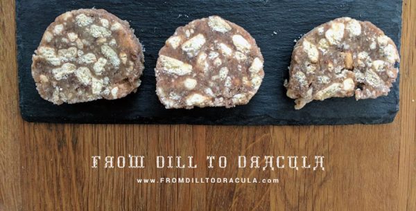 Salam de Biscuiti {No-Bake Chocolate Salami Roll} | From Dill To Dracula www.FromDillToDracula.com